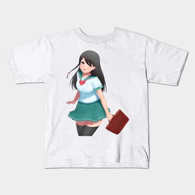 Kawaii Moe Manga Girl Awesome Manga Gift idea Kids T-Shirt by MIRgallery